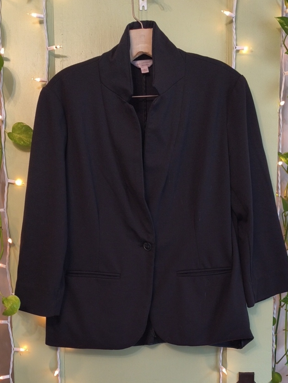 Women's 🆓 LC Lauren Conrad Black Single Button Sport Blazer M